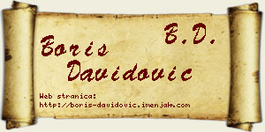 Boris Davidović vizit kartica